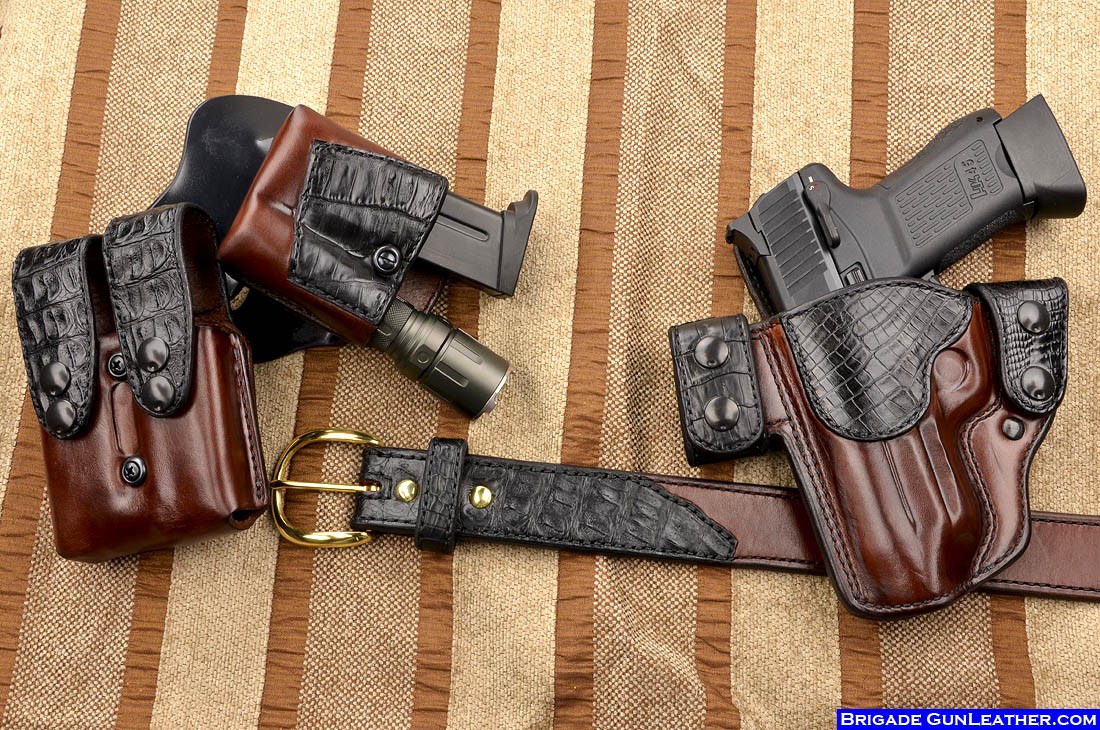 Saddle Mate Brown Leather Gun Holster 6 with Adjustable Retention