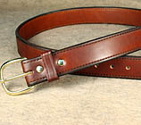 Shop for leather gun holster belts and thick leather belts for concealed carry use
