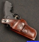 Rear View Smith Wesson Revoler Leather Gun Holster; Belt Holster