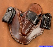 Black Ostrich Quill Trim Gun Holsters for Walther PPK