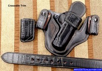 Black Crocodile gun holsters and exotic skin belts